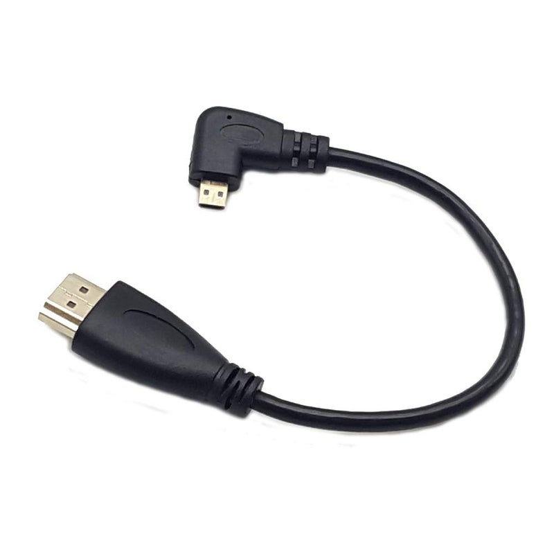 Seadream Angled Micro HDMI to HDMI Cable 2pcs 8inch 90 Degree Left Angle Micro HDMI Male to HDMI Male Cable Connector (2pcs Left Angled) - Image 3